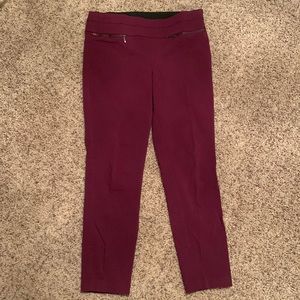 Pull On Legging Purple Plum Dress Pants Size Large